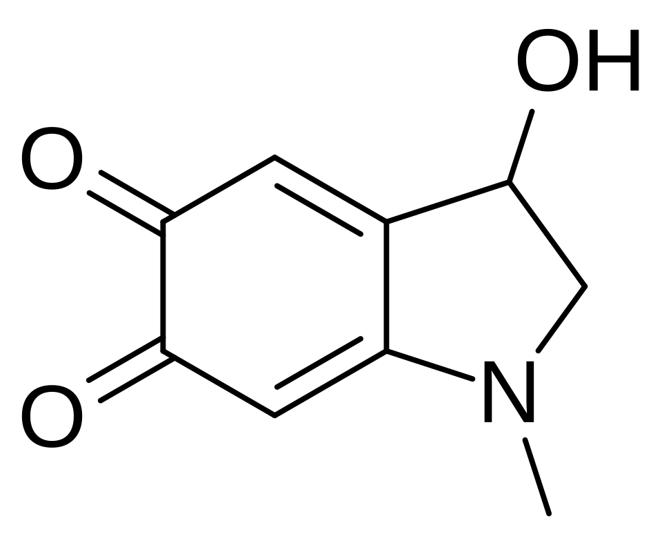Molecular structure of adrenochrome (C9H9NO3)