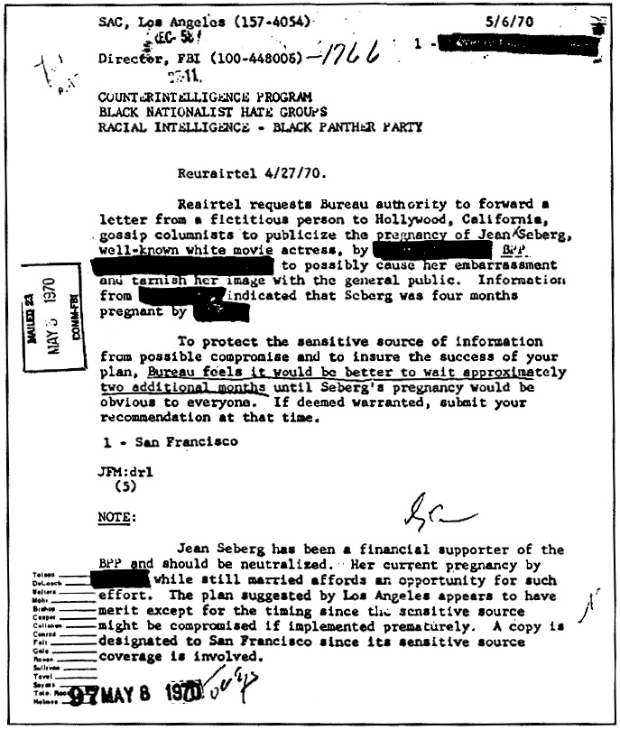 Declassified FBI COINTELPRO document