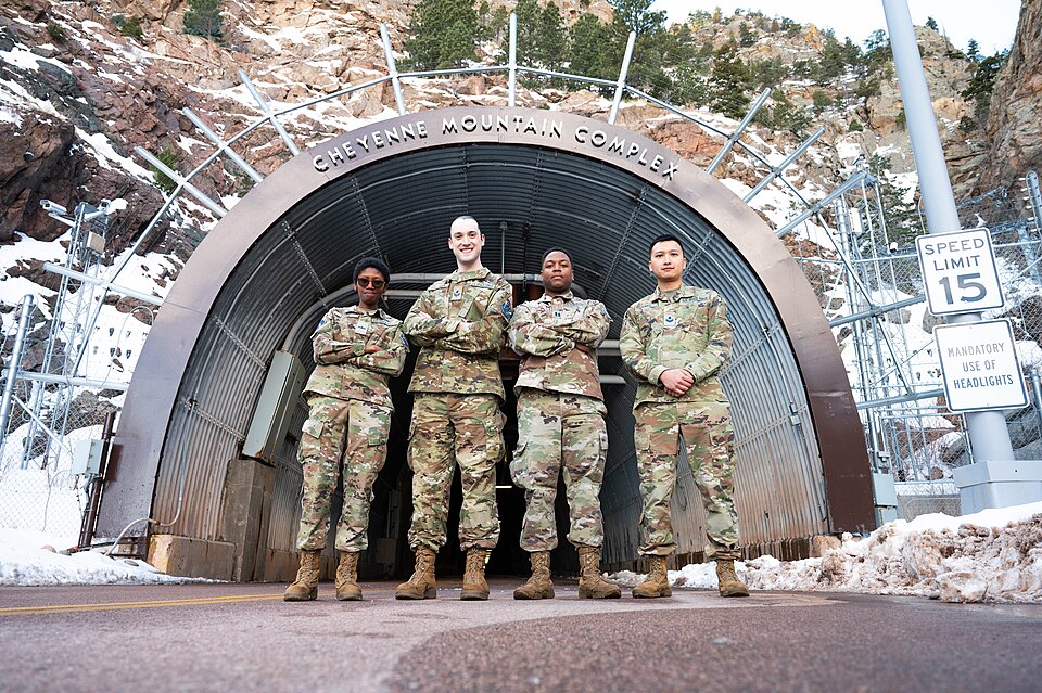 Blast doors at the Cheyenne Mountain Complex, Colorado Springs, Colorado