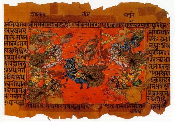 Illustration of the Battle of Kurukshetra from the Mahabharata